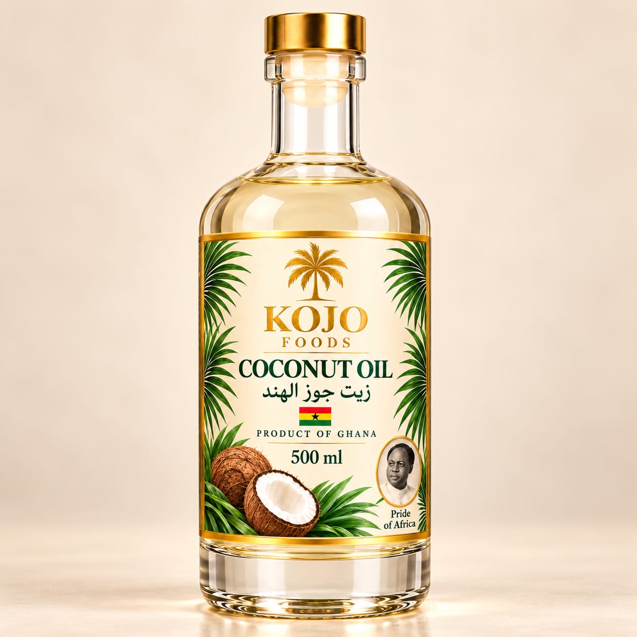 Kojo Foods 500 ml coconut oil bottle